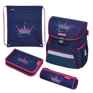 Plecak tornister LOOP PLUS dziewczęcy CROWN HERLITZ !!! z wyposażeniem !!! /0050020515/