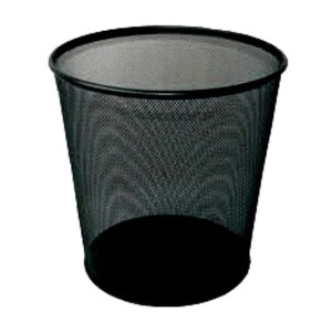 Kosz na śmieci okrągły 29,5cm siatka TRES czarny /SKO295/CZ/