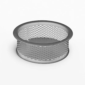 Pojemnik na spinacze metalowy mały siatka 9x3,5cm TRES srebrny /SKNSSR/