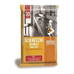 Ściereczki nawilżane do mebli o zapachu pomarańczy ANNA ZARADNA 30szt. /ST-AZ-030163/