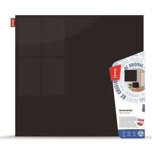 Tablica szklana magnetyczna 45x45 cm MEMOBE czarna /MSZ045045-31/