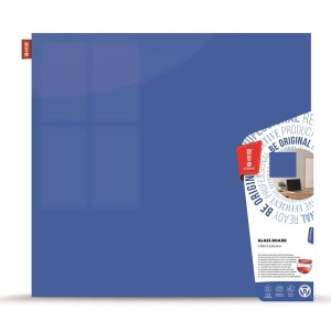 Tablica szklana magnetyczna 45x45 cm MEMOBE niebieska /MSZ045045-32/