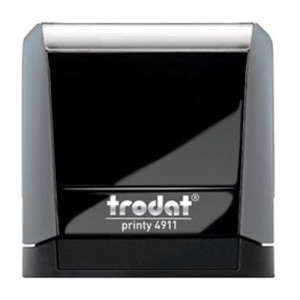 Pieczątka automat TRODAT 4911 szara - poduszka czarna 38x14mm /TRE_4911SZWCA