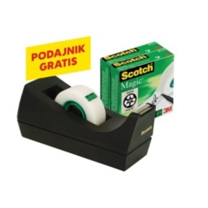 Taśma klejąca 19/33 SCOTCH MAGIC matowa z podajnikiem C38 M 3szt /3M-70007010567/