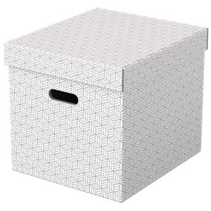 Pudełko ozdobne tektura z recyklingu ESSELTE 320x315x365 białe 3szt. /628288/