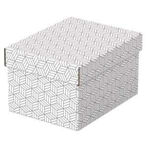 Pudełko ozdobne tektura z recyklingu ESSELTE 200x150x255mm białe 3szt. /628280/
