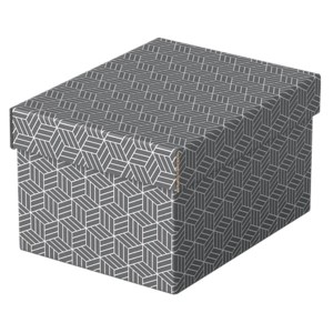 Pudełko ozdobne tektura z recyklingu ESSELTE 200x150x255mm szare 3szt /628281/