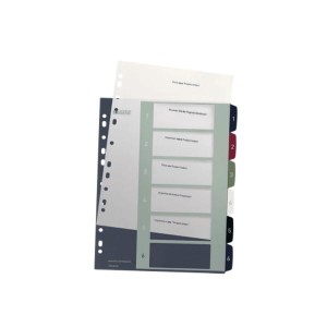 Przekładki A4 maxi PP 1-6 numeryczne kolorowe do nadruku LEITZ Style /12360000/