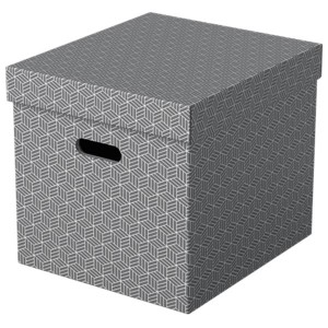 Pudełko ozdobne tektura z recyklingu ESSELTE 320x315x365 szare 3szt./628289/