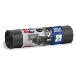 Worki na śmieci 160l LDPE czarne 10 sztuk