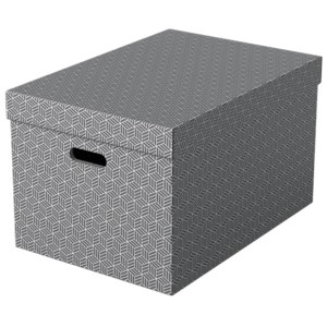 Pudełko ozdobne tektura z recyklingu ESSELTE 355x305x510mm szare 3szt. /628287/