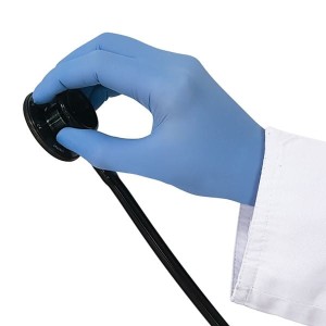 Rękawiczki NITRYLOWE bezpudrowe rozmiar L 100 szt. niebieskie