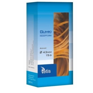 Gumki recepturki 43x1,5x1,5 mm dł.7,5 cm TETIS 15g /GG201-A/