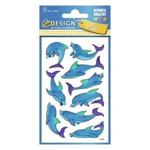 Naklejki Z-DESIGN na błyszczącym papierze-delfiny AVERY ZWECKFORM 18szt. /53444/