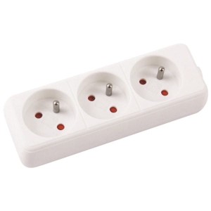 Przedłużacz OFFICE PRODUCTS, 3 gniazda 5m z uziemieniem biały /13113521-14/
