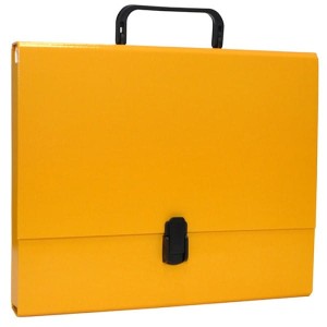 Teczka z rączką OFFICE PRODUCTS żółta A4/5CM /21187811-06/