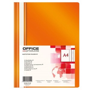 Skoroszyt zwykły A4 miękki OFFICE PRODUCTS pomarańczowy /21101111-07/