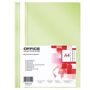 Skoroszyt zwykły A4 miękki OFFICE PRODUCTS jasny zielony /21101111-15/