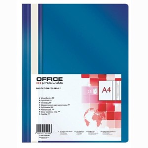 Skoroszyt OFFICE PRODUCTS PP A4 miękki 100/170mikr. granatowy/21101111-03/