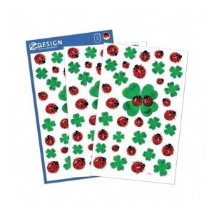 Naklejki Z-DESIGN-czterolistna koniczna, biedronka AVERY ZWECKFORM 108szt. /4362/