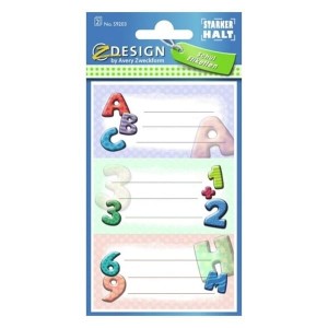 Naklejki Z-DESIGN na zeszyty-litery ABC AVERY ZWECKFORM 6szt. /59203/