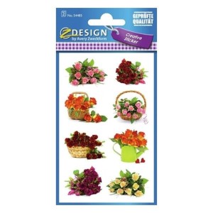 Naklejki Z-DESIGN z kwiatami-kosze AVERY ZWECKFORM 16szt. /54485/