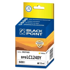 Tusz zamienny do  BROTHER LC1240 marki Black Point, yellow /BPBLC1240Y/