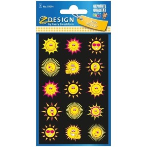 Naklejki Z-DESIGN foliowe neonowe-słoneczka AVERY ZWECKFORM 15szt. /55014/