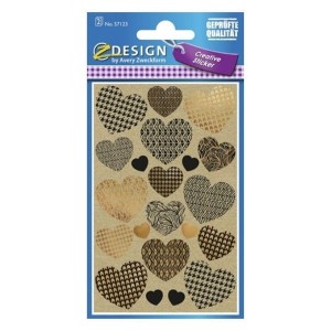 Naklejki Z-DESIGN papierowe-serca AVERY ZWECKFORM 42szt. /57123/