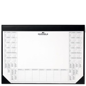 Podkład na biurko z kalendarzem i notatnikiem 590x420mm czarny /729101/