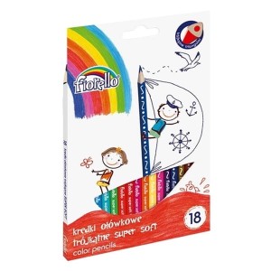 Kredki ołówkowe FIORELLO Super Soft 18 kolorów /170-2187/