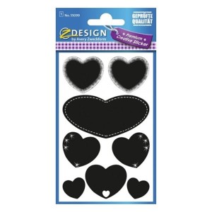 Naklejki Z-DESIGN-serca tablicowe AVERY ZWECKFORM 8szt.  /55099/