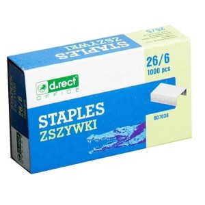 Zszywki 26/6 D.RECT 1000szt. /007039/