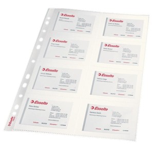 Koszulka zawieszkowa na wizytówki  A4 105mic ESSELTE 10 szt. /78930/