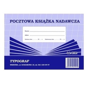 Druk "Książka Pocztowa-Nadawcza" A5 01191 TYPOGRAF /01191/