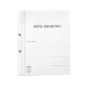 Skoroszyt na akta osobowe oczkowy Kartonowy  BIGO A4 pełny /23084/