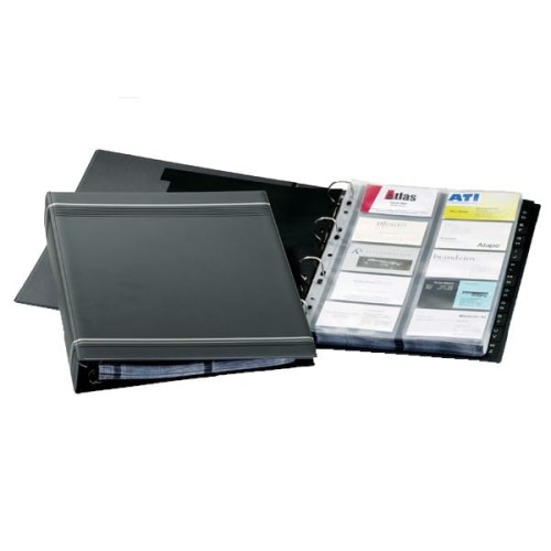 Wizytownik na 400 wizytówek A4 DURABLE VISIFIX grafitowy.jpg