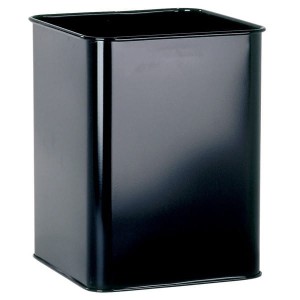 Kosz na śmieci kwadratowy metalowy 18,5l czarny /3315 01/