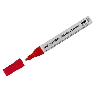 Marker olejowy 2,5mm TOMA ekonomiczny TO-420 czerwony /TO-42022