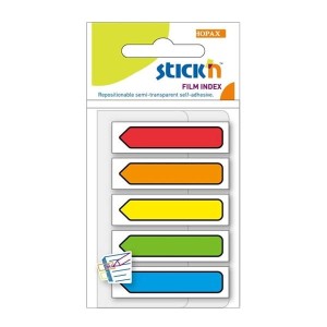 Zakładki indeksujące 12x45mm PP neon strzałki 5x20szt. STICKN /21464/