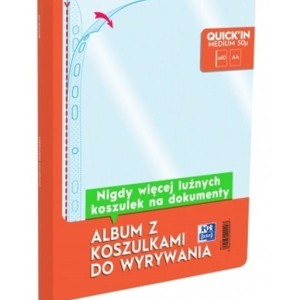 Koszulka zawieszkowa w albumie do wyrywania A4 50mic krystaliczna OXFORD 60szt. /400136890/