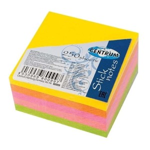 Notes samoprzylepny 51x51mm 250 kartek mix kolorów neonowy CENTRUM  1szt. /CE80099/