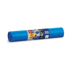 Worki na śmieci 120l LDPE 32µm ANNA ZARADNA supermocne niebieskie 25szt /WNS-0040/