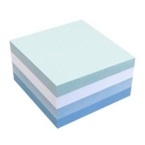 Notes samoprzylepny 75x75mm (76x76mm) 400 kartek odcienie niebieskiego mix TRES 1szt. /KOSICE7575/
