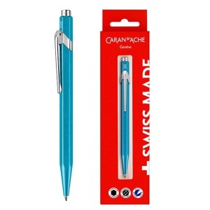 Długopis automatyczny CARAN D'ACHE 849 GIFT BOX METAL-LINE M  obudowa turkusowa wkład niebieski 1 szt. /CD849-771/