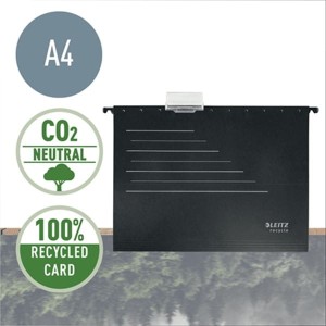 Teczka zawieszkowa A4 ESSELTE LEITZ ALPHA RECYCLE czarna 1szt. /19210095/