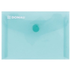 Teczka kopertowa na zatrzask A7 DONAU transparentna zielona /8550001PL-06/