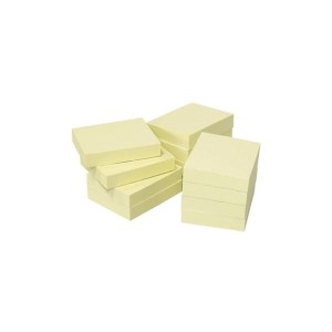 Notes samoprzylepny 40x50mm (38x51mm) 12x100 kartek pastelowy  żółty ECO BLUE ANGEL  /5653-11BOX/