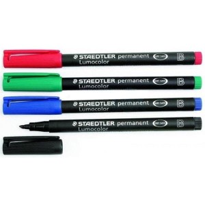 Marker foliopis/do CD 1,0-2,5mm B ścięty STAEDTLER LUMOCOLOR czerwony 1szt. /S 314/