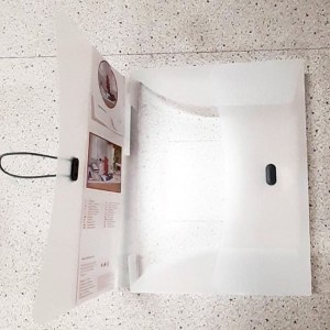 Teczka z gumką A4 40mm PP biała INTENSE ESSELTE /21807/